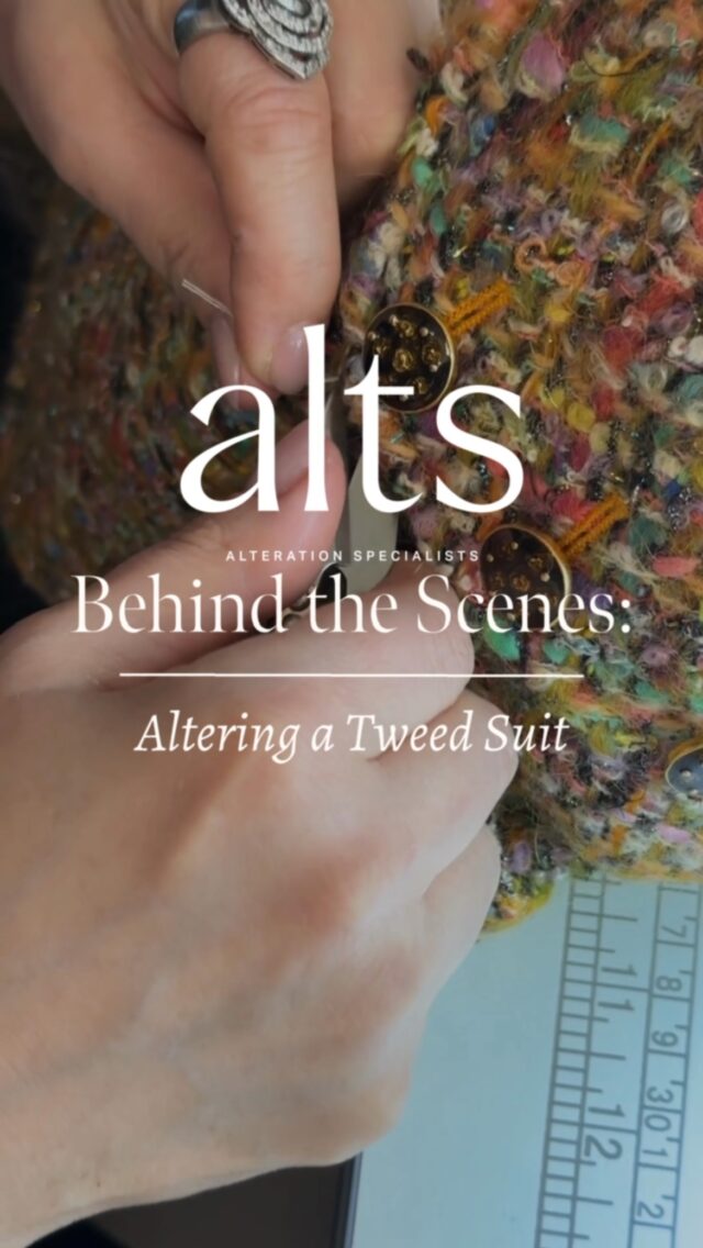 Take a look behind the scenes with this colorful tweed suit alteration! Looks like it’d be the perfect Spring office look! 🌸