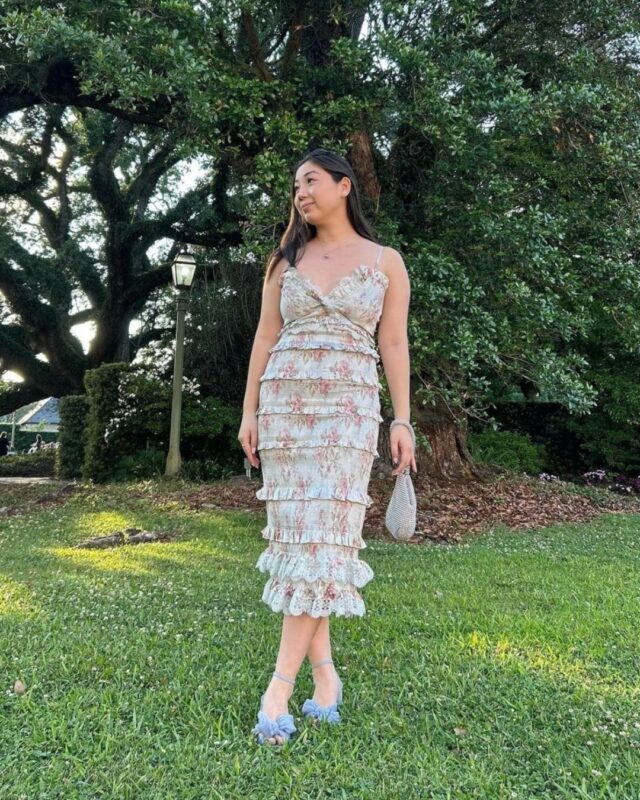 Loving this floral gown worn by @shaynaseid 🌸 Altered by us 🪡