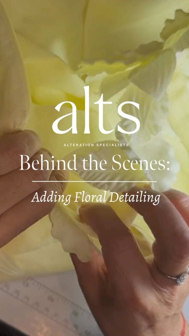 Another behind-the-scenes video adding floral detailing to this adorable yellow dress 🌻