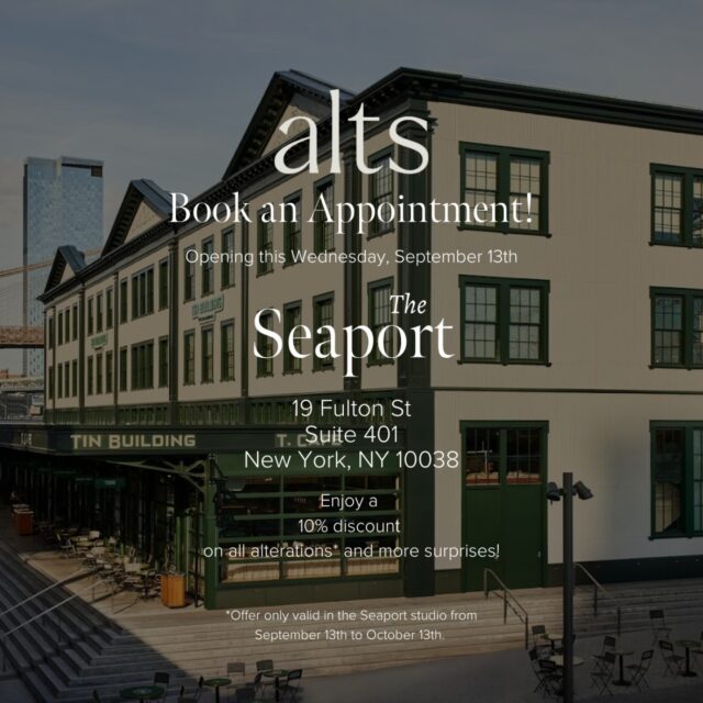Our Seaport studio is opening this week! Be sure to book an appointment ahead of our grand opening on September 13th! 🎉