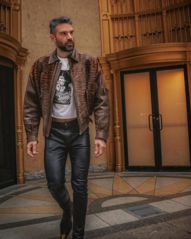@christianbendek featuring his tailored leather pants altered at our new Tribeca location 🪡