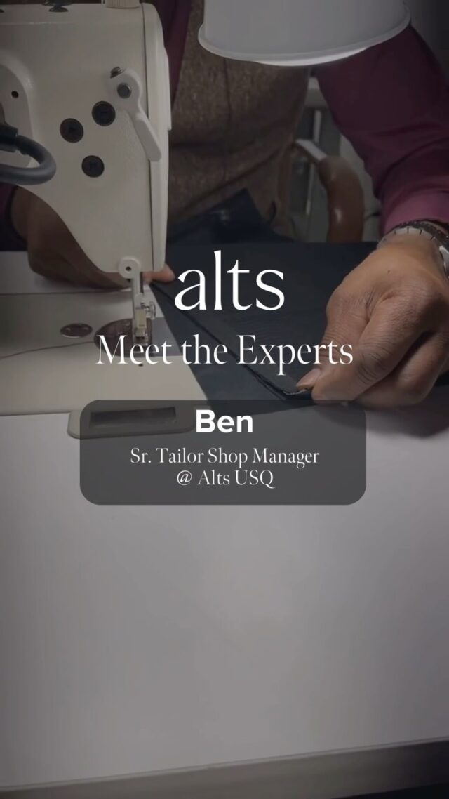 Meet the experts: Ben 🪡

Ben has been with Alts for almost 6 years! He is the current Senior Tailor Shop Manager at our renovated Union Square studio. Interested in booking an appointment with Ben? Check out our link in bio!