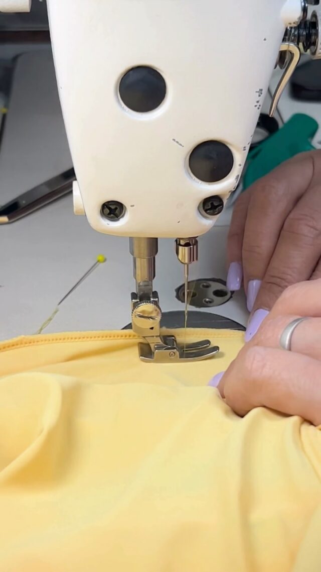 Embrace the spirit of spring in yellow! Watch as our tailor, Emilia, shortens the strap and takes in the side with boning for this fun A.L.C. mini dress 💛