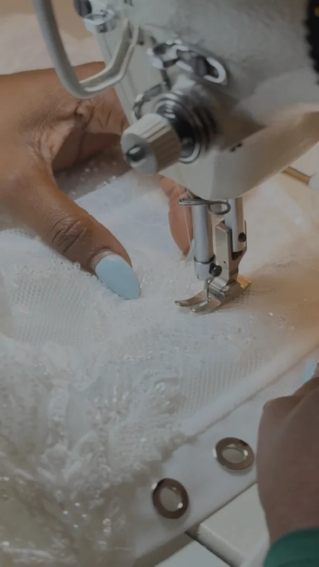 Lace, beading, and a corset back? Some fabrics need a specialist. Luckily, we have a whole team of them. 🪡  If another tailor turned your piece away, bring it to us and we'll see what's possible.⁠
⁠
#fashion #2027bride #nycfashion #tailoring #alterations⁠